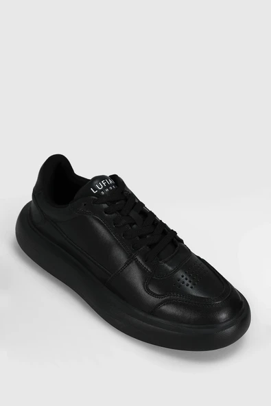 Lufian Mateas Erkek Siyah Deri Sneaker 112230251 ürün görseli 1