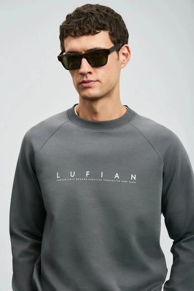 Lufian Erkek Cooper Koyu Gri Sweatshirt 112030177 ürün görseli 1
