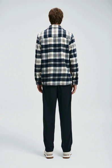 Lufian Kor Erkek Lacivert Basic Regular Fit Gömlek 112010681 - Resim 2