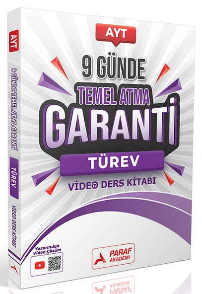 Paraf Akademi YKS AYT Türev 9 Günde Temel Atma Garanti Video Ders Kitabı Paraf Akademi Yayınları ürün görseli 1