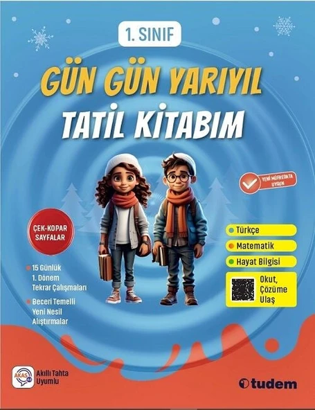 Tudem 1. Sınıf Gün Gün Yarıyıl Tatil Kitabım Tudem Yayınları ürün görseli 1