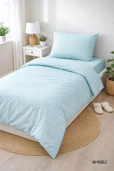 Colours Soft Tek Kişilik Nevresim Takımı Mint ürün görseli 1