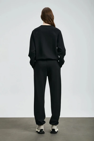Lufian Alice Kadın Siyah Örme Sweatshirt 122030016 - Resim 6