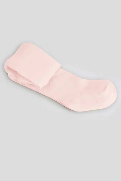 Tekli Düz Külotlu Çorap 50104 Pembe - Resim 2