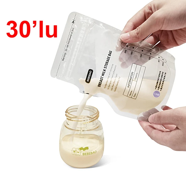 Bebebao Anne Sütü Saklama Poşeti 200 ml 30'lu ürün görseli 1