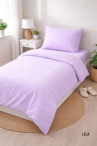 Colours Soft Tek Kişilik Nevresim Takımı Lila ürün görseli 1