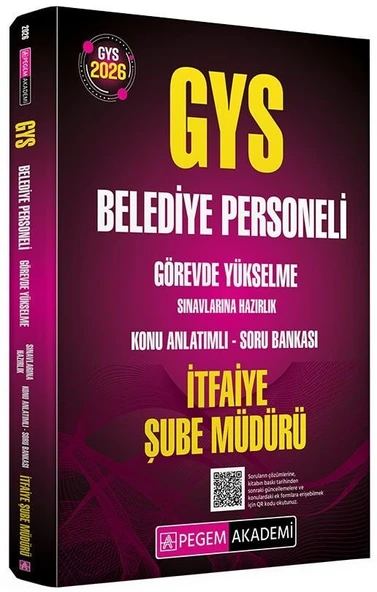 Pegem 2026 GYS Belediye Personeli İtfaiye Şube Müdürü Konu Anlatımlı Soru Bankası Görevde Yükselme Pegem Akademi Yayınları ürün görseli 1