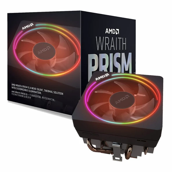 AMD Wraith Prism RGB AM4/AM5 Siyah İşlemci Hava Soğutucu ürün görseli 1