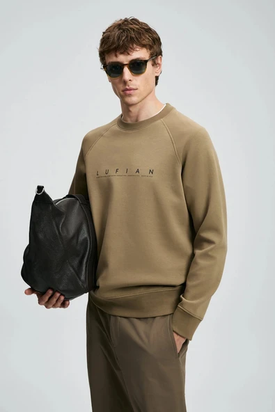 Lufian Cooper Erkek Kum Renk Sweatshirt 112030177 ürün görseli 1