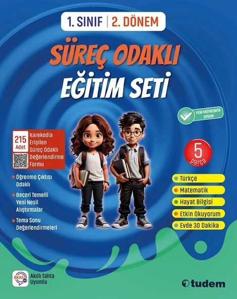 Tudem 1. Sınıf 2. Dönem Süreç Odaklı Eğitim Seti 5 Parça Tudem Yayınları ürün görseli 1