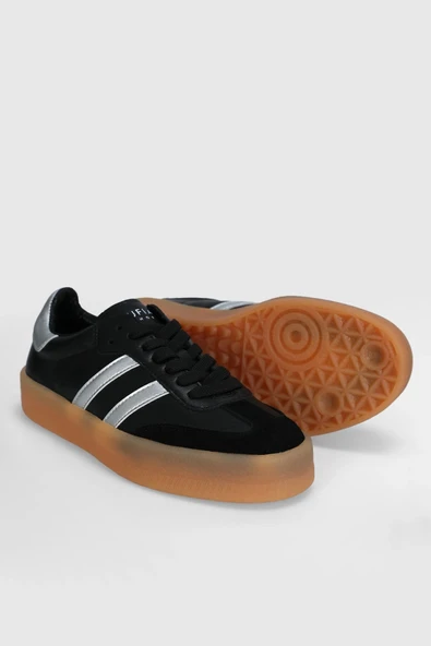 Lufian Stella Kadın Siyah Deri Sneaker Ayakkabı 122230030 ürün görseli 1