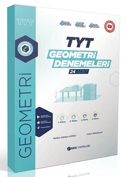 Ergi YKS TYT Geometri 24 Deneme Çözümlü Ergi Yayınları ürün görseli 1