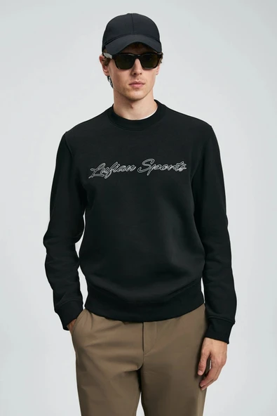 Lufian Loved Erkek Siyah Sweatshirt 112030170 ürün görseli 1