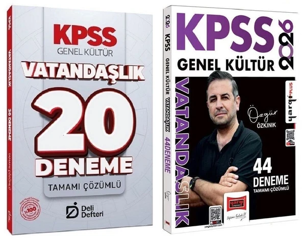 Yargı + Deli Defteri 2026 KPSS Vatandaşlık 44+20 Deneme 2 li Set - Özgür Özkınık Yargı + Deli Defteri Yayınları ürün görseli 1