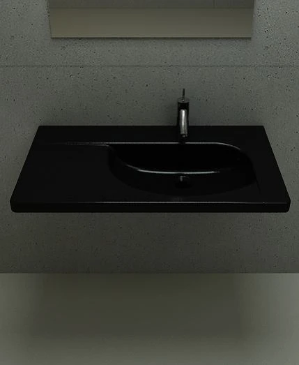 Bocchi Taormina Arch Etajerli Lavabo 86 cm Siyah 1020-005-0126 ürün görseli 1