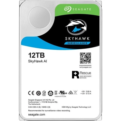 12Tb Skyhawk 3.5" 7200Rpm St12000Ve001 7-24 Harddisk ürün görseli 1