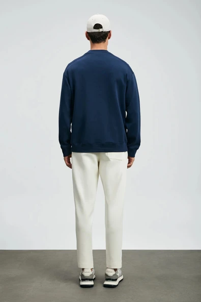 Lufian Erkek Simba Lacivert Sweatshirt 112030175 - Resim 3