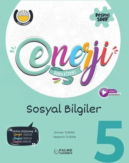 Palme 5. Sınıf Sosyal Bilgiler Enerji Soru Kitabı Çözümlü Palme Yayınları ürün görseli 1