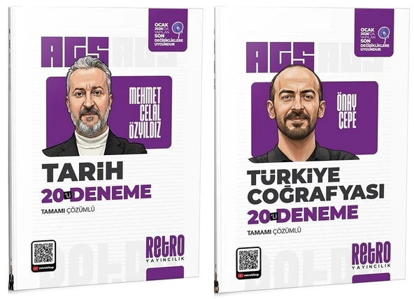 YENİ AGS - Retro 2026 MEB-AGS Tarih + Türkiye Coğrafyası 20+20 Deneme 2 li Set Retro Yayıncılık ürün görseli 1