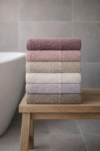 Fati Bordürlü 6 lı 50x90 Cm El Yüz Havlu Takımı ürün görseli 1