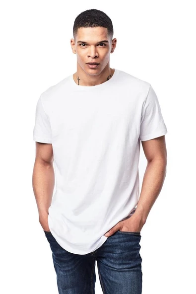 JACK JONES Enoa Model Oval Kesim Erkek Tişört 12113648 ürün görseli 1
