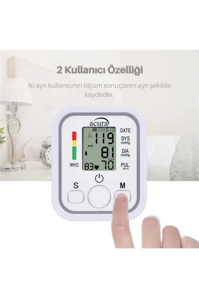 AC-463K Türkçe Konuşan Çift Kullanıcı Özellikli Koldan Tansiyon Aleti ürün görseli 1