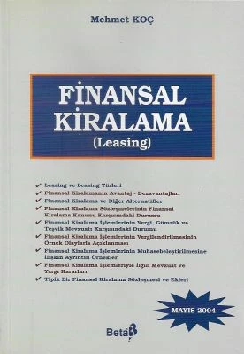 Finansal Kiralama Leasing 2004 Mehmet Koç Beta Basım Yayım - İKİNCİ EL KİTAP ürün görseli 1