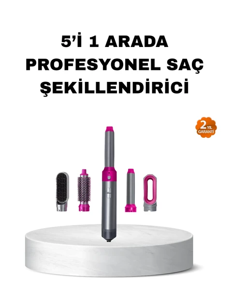 5’I 1 Arada Saç Şekillendirme Seti Negatif İyon Teknolojili Hızlı Kurutmalı ürün görseli 1