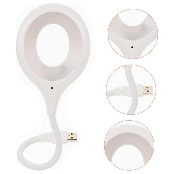 PowerMaster Portatif Akrobatik 20 SMD Ledli USB Gece Kitap Okuma Çalışma Lambası (Powerbank Uyumlu) ürün görseli 1