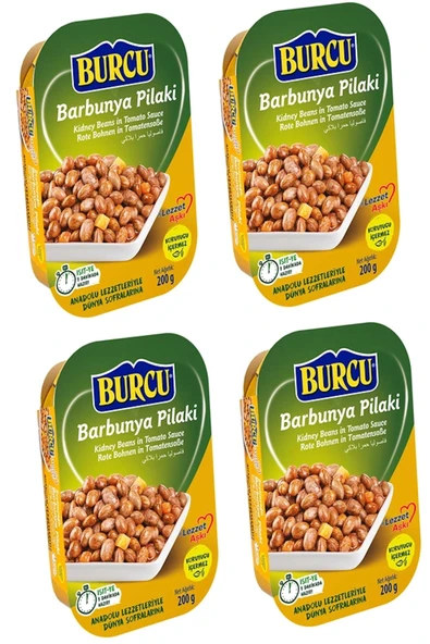 Burcu Zeytinyağlı Barbunya Pilaki 200 gr  x 4 Adet ürün görseli 1
