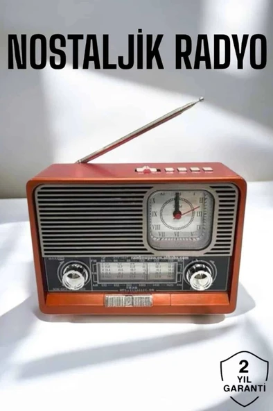 Nostaljik Görünümlü USB Girişli Bluetooth Bağlantılı Radyo ürün görseli 1