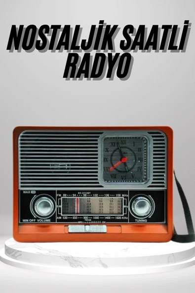 Nostaljik Vintage Radyo Taşınabilir Bluetooth Bağlantılı Hoparlör Radyo P124117S9761 ürün görseli 1