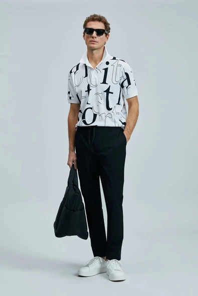 Lufian Erkek Diamond Smart Polo Beyaz T-Shirt 111040219 ürün görseli 1