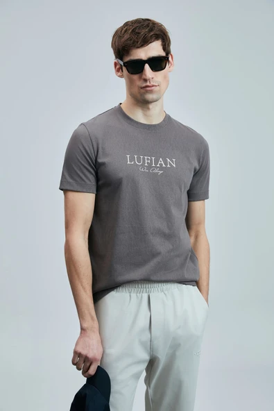 Lufian Erkek Love Modern Grafik Vizon T-Shirt 111020238 ürün görseli 1