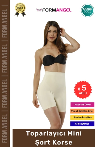 #Korse Seamless Dikişsiz Vücut Şekillendirici Kaymaz Kadın Toparlayıcı Mini Şort Korse - 5 Adet ürün görseli 1