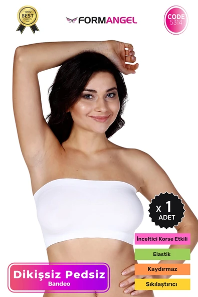 #Bandeo Seamless Toparlayıcı Kadın Basic Örme Dikişsiz Pedsiz Bandeo Büstiyer - 1 Adet ürün görseli 1