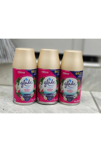 Otomatik Sprey Oda Kokusu Yedek Tropikal Floral 3 X 269 ml Yeni Nesil ürün görseli 1