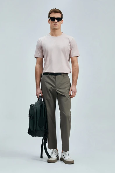 Lufian Erkek Yuvarlak Yaka Valor Pembe T-Shirt 111020242 ürün görseli 1