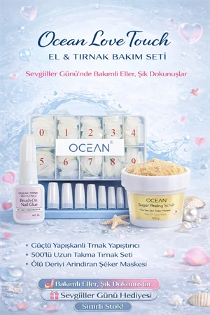 Ocean Love Touch Sevgililer Günü El & Tırnak Bakım Seti – Bakımlı Eller (3'lü Set) ürün görseli 1