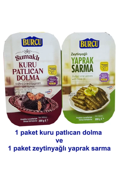 Burcu Kuru Patlıcan Dolma ve Zeytinyağlı Sarma ürün görseli 1