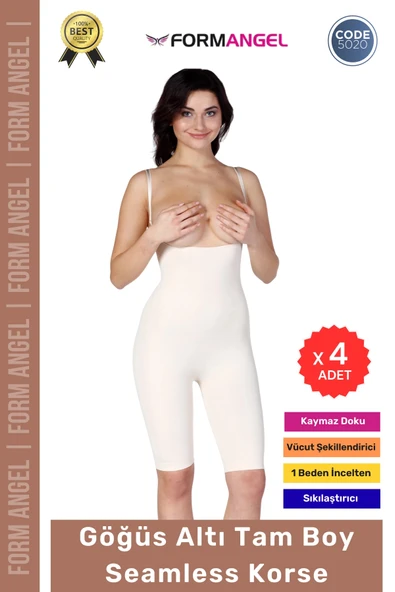 #Korse Dikişsiz Toparlayıcı Kaymaz Seamless Sıkılaştırıcı Kadın Göğüs Altı Tam Boy Korse - 4 Adet ürün görseli 1