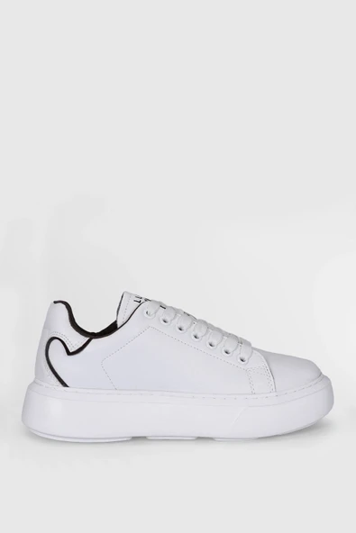 Lufian Amy Kadın Beyaz Deri Sneaker Ayakkabı 121230016 ürün görseli 1