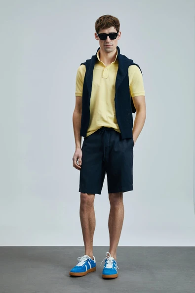 Lufian Erkek Laon Polo Yaka Sarı T-Shirt 111040206 ürün görseli 1