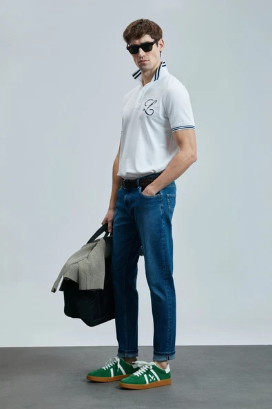 Lufian Erkek Anatol Slim Fit Mavi Pantolon 111200197 ürün görseli 1