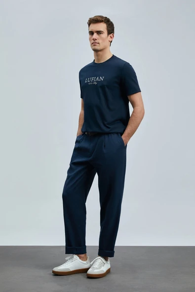 Lufian Erkek Love Modern Grafik Lacivert T-Shirt 111020238 ürün görseli 1