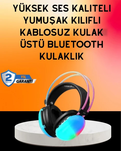 IPX4 Suya Dayanıklı Kablosuz Kulak Üstü Gaming Kulaklık P124229S1899 ürün görseli 1