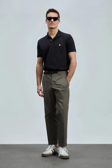 Lufian Laon Erkek Polo Yaka Siyah T-Shirt 111040206 ürün görseli 1