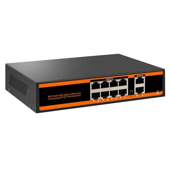 PowerMaster PM-25011 8 Port Gigabit PoE Switch ürün görseli 1