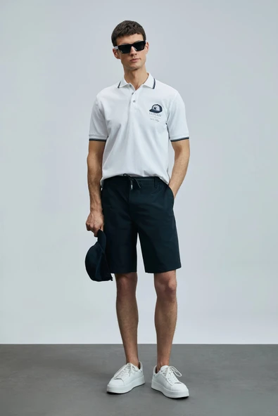 Lufian Erkek Sandor Polo Yaka Beyaz T-Shirt 111040223 ürün görseli 1