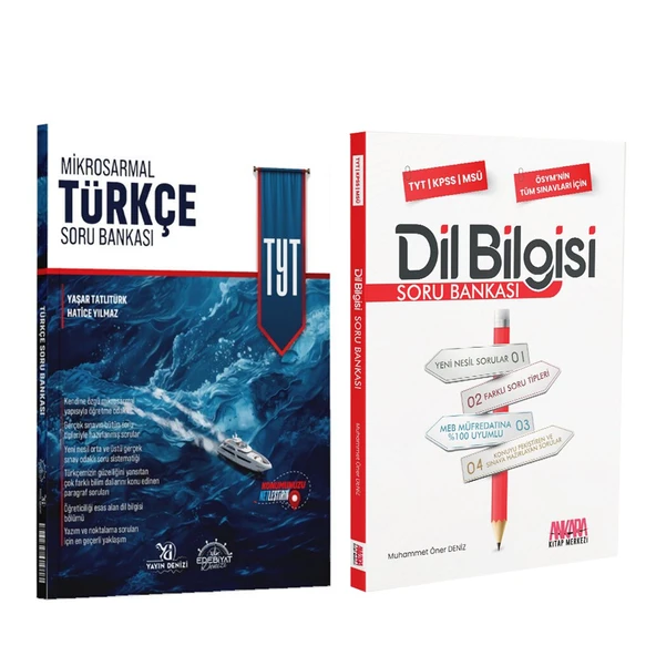 Edebiyat Denizi TYT Türkçe ve AKM Dil Bilgisi Soru Bankası Seti 2 Kitap ürün görseli 1